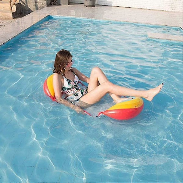 Pool Float Hammock 2-pack, uppblåsbar vattenhängmatta poolbädd