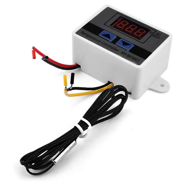 2 stk. Xh-w3001 Digital Temperaturregulator med Sensor Ac110v-220v Termostat Temperaturkontakt Zekai