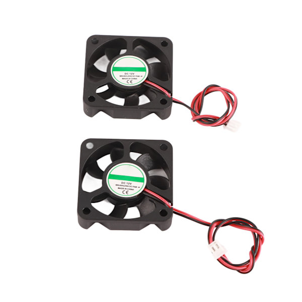 2 stk 3D-printer tilbehørsdel DIY 5010 Køleblæser 2Pin 12V 4000-6500 RPM 30dB 8-14CFM