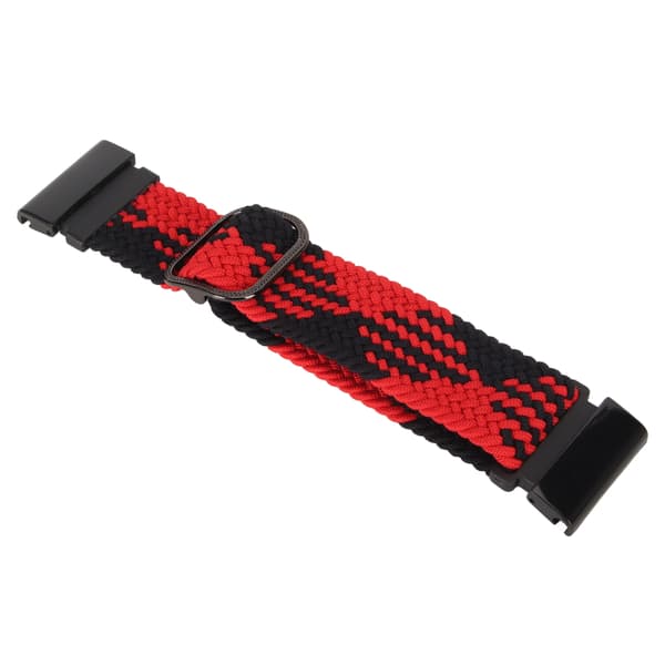 Nylon klockbytesrem Elastisk andningsbar väv Justerbar 26 mm spänne klockarmband för Vertix 2 Röd Svart