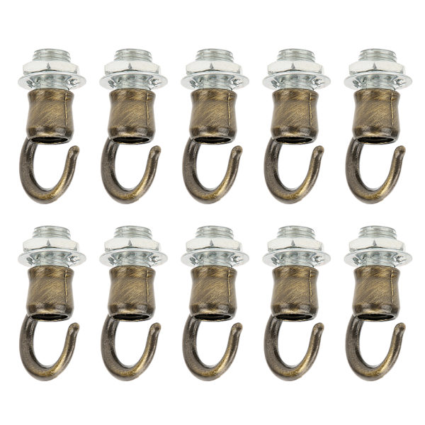 10 stk sinklegering i sinklegering til lysekrone, hengende ringkrok, lys, DIY-dekorasjonstilbehør, grønn bronse