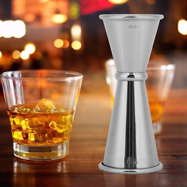 30/45 ml rustfritt stål vin cocktail shaker dobbel jigger bartending måleverktøy bartilbehør