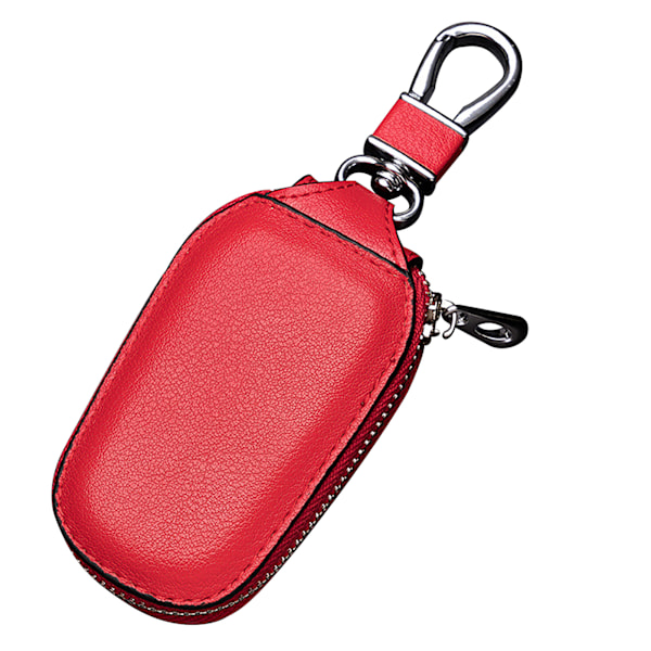 Car Key Fob Holder Versatile Large Capacity Waist Hanging Durable Car Key Case for Home Men Office Red