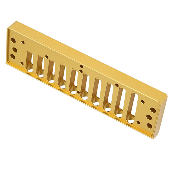 Harmonica Comb 10-hullers Blues Harpe Comb Part til HOHNER SP20 Aluminiumslegering Harmonica tilbehør Guld