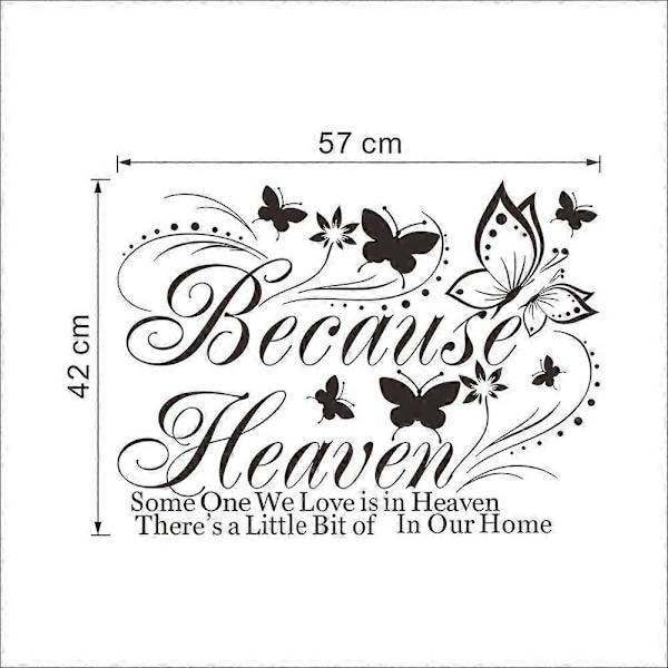 \"Heaven in our home\" Väggdekaler Citat och Uttryck Väggdekoration Konstdekor För Sovrum Vardagsrum