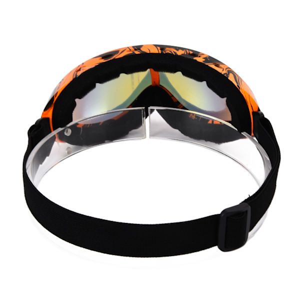 Enkellagers professionella skidglasögon Vindtäta Utomhusridning UV-skydd Snöglasögon Orange Svart