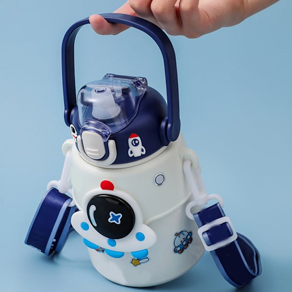 Eristetty iso vatsa vesipullo 316 ruostumaton teräs Astronautti kuvioitu kannettava tyhjiökuppi 850ml Suuri kapasiteetti