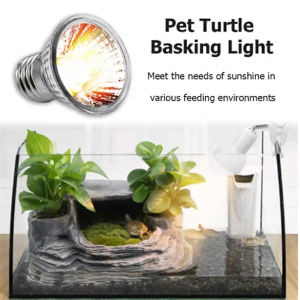 5 STK UVA+UVB Reptil Varme Lampe Pære Solbadning UV Lys Pærer 75W43