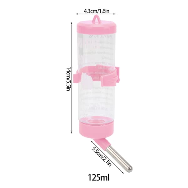 Automatisk drypfri hamster drikkefontæne 125ML pink