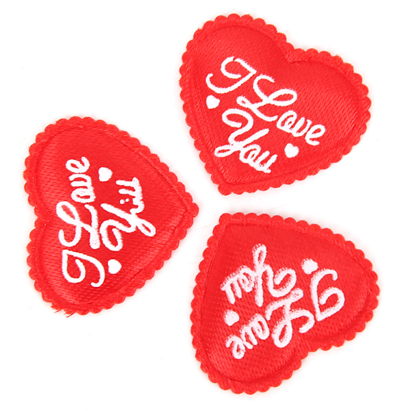 100 stk/pose polyester svamp hjerteform dekor Valentinsdag bryllupsfest dekorasjon ornament rød