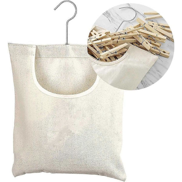 Klesklypepose Hengende Oppbevaringspose Organizer Klesklypekurv Pose Klesklypeholder Organizer for Baderom Garderobe Sokker