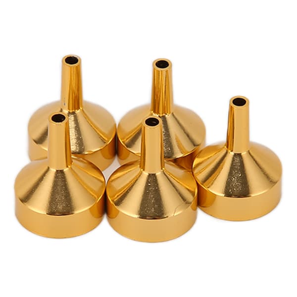 Mini tragte lette bærbare metal minitragte til miniatureflasker æteriske olier DIY læbepomader