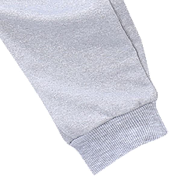 Børne-sweatpants Elastisk talje Løs pasform Unisex Afslappede lange bukser med sidelommer Grå 80