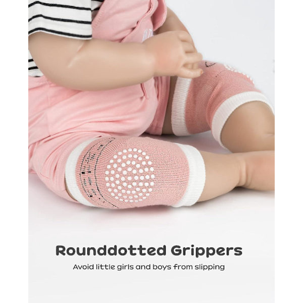 Baby Kryp-Knäskydd - Unisex Halkskyddande Benvärmare (5 Par)
