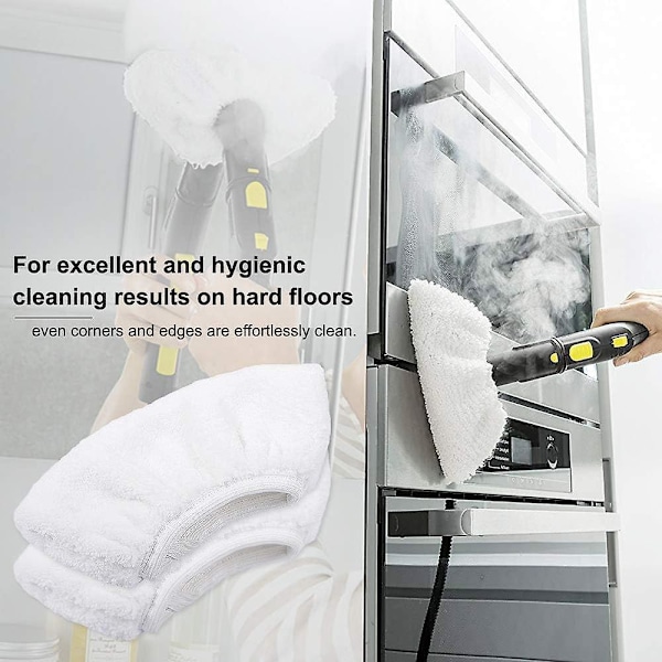 3 mikrokuituliinaa + 3 mikrokuituliinasettiä Kärcher SC5/SC4/SC3/SC2/SC1 -höyrypesureille, vaihtoliinat Kärcher EasyFix -höyrypesureille