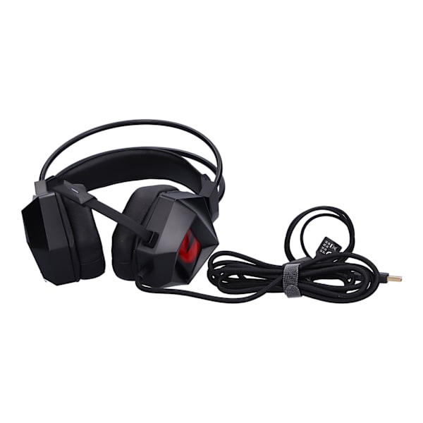 TAIDU Gaming Headset Surround Sound Wired Over Ear LED Hovedtelefon med støjreducerende mikrofon til Xbox One PC