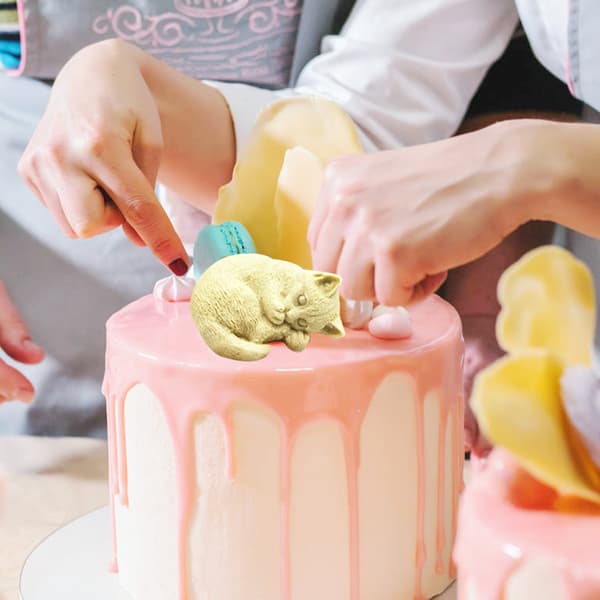 Silikone Katteform Sød Katte Sæbeform til Stearinlys Mousse Kageform 3D Tegneserie Kat Epoxyform DIY Bageform
