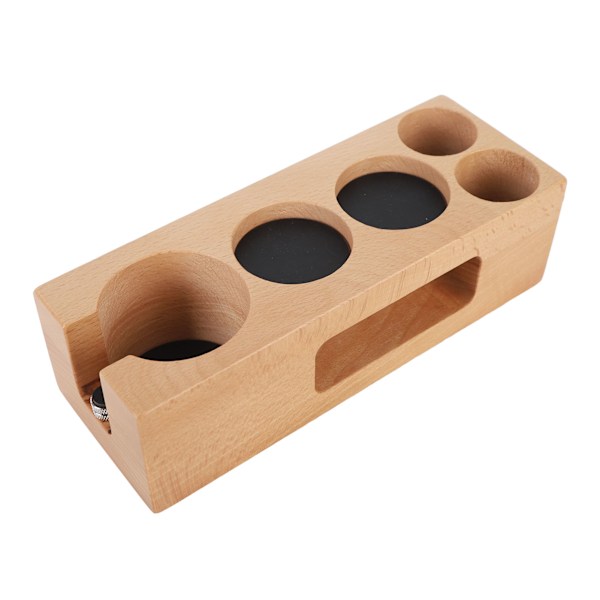 Trefot i tre for kaffepresser - Stativ for kaffepresser i tre til hjem, kafé, restaurant, hotell, kontor - 58 mm, 5 hull
