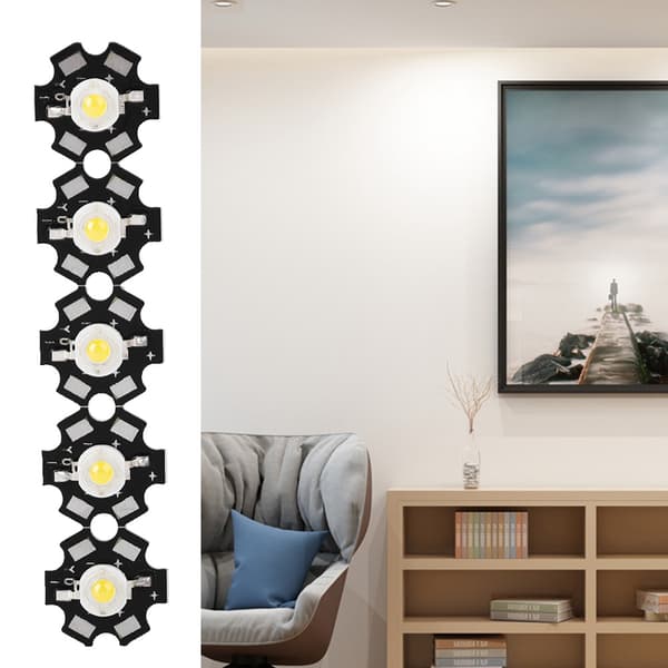 25 stk. Høy Lysstyrke Integrert Chip Lys Kilde LED Perle Spotlight Pære Hvit 6000-6500K