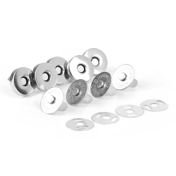 50 stk. magnetiske metalknapper, runde knapper, spænder, tilbehør til tøj (lyse hvide)