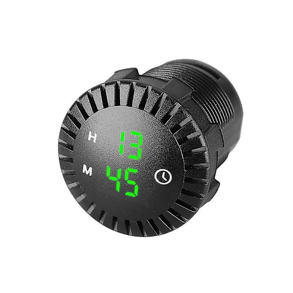 Vedenpitävä 12V/24V Mini LED-digitaalikello autoihin, veneisiin ja moottoripyöriin