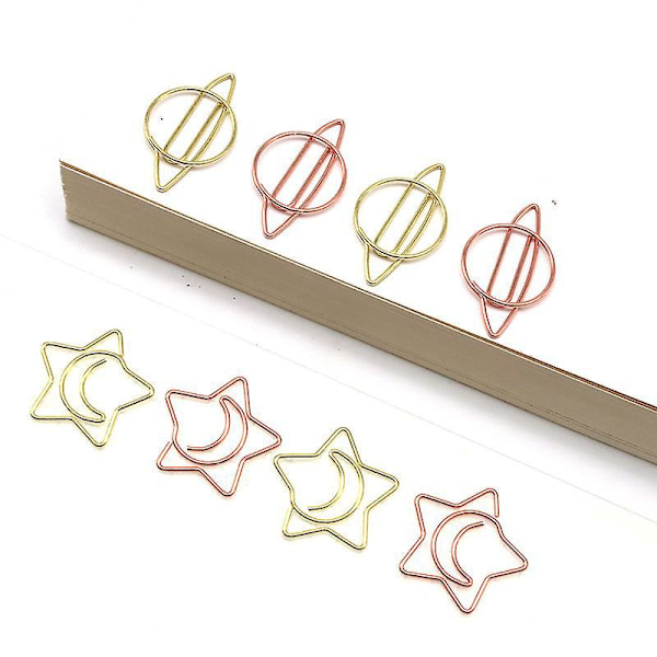 Søte Forme Papirklips 100stk Assorterte Farger Bokmerke Klips for Barn Fest Invitasjoner Scrapbooking Notatbøker