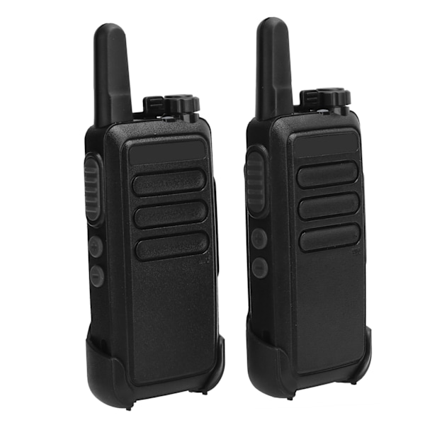 Bärbara Walkie Talkies USB Uppladdningsbara Handhållna Walky Talky med Baksida Klipp 100‑240VUS Plug 100‑240V