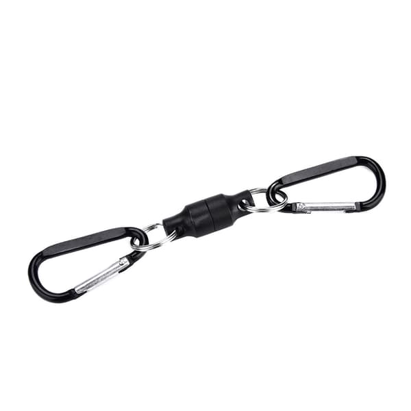 Magnetisk nettutløserklips for fluefiske (Dobbel, Svart)