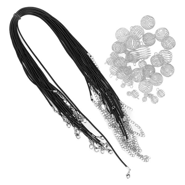 Trendiga fjäderkulor i legering för dreadlocks, PU-läderrep, DIY-halsband, accessoarer, vitguld