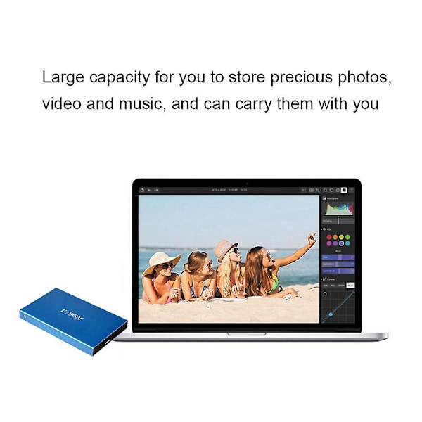 Amdohai 160GB Bärbar Extern Hårddisk USB 3.0 för PC och Mac Silver