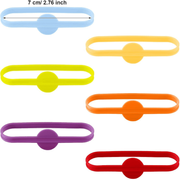 6 Silikon Dryckesmarkörer för Glas Vincharm Identifierare Set