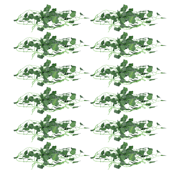12 stk. kunstig rattan DIY grønne blade dekoration til hegn gynge dør bryllupsfest vindrueblade