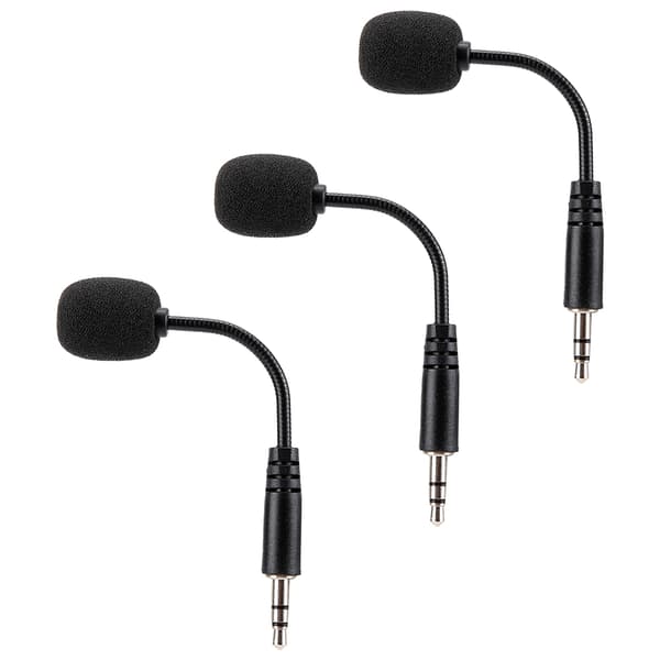 3PCS 3.5mm Jack Justerbar Flexibel Förlängd Mini Mikrofon för Dator Mobiltelefon
