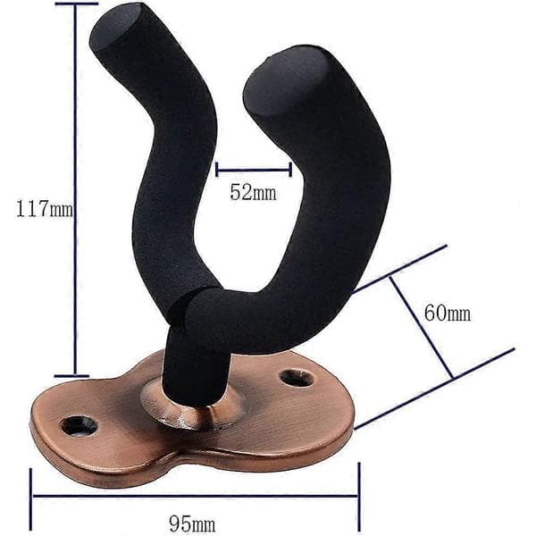 Gitarrväggfäste, metallgitarrhängare - 2-pack, gitarrhållare med låsstil 1 style1