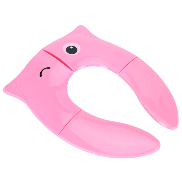 Sammenklappelig pottesæde pude bærbar baby toddler toilet træning sæde skridsikker pude til rejser (Pink )
