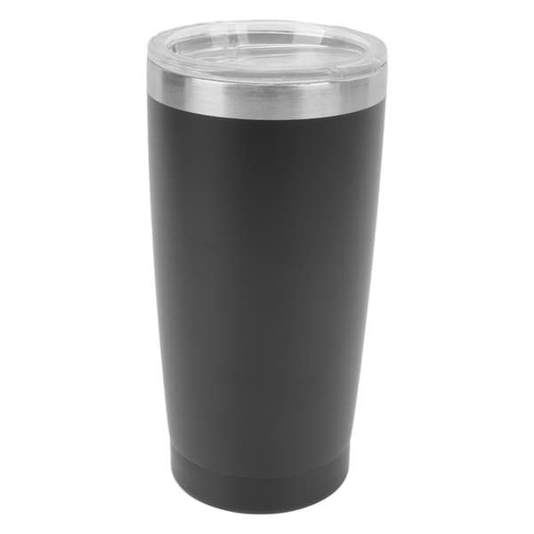 20 oz isoleret kaffekrus i rustfrit stål, holder koldt og varmt, isoleret vandflaske i rustfrit stål, sort