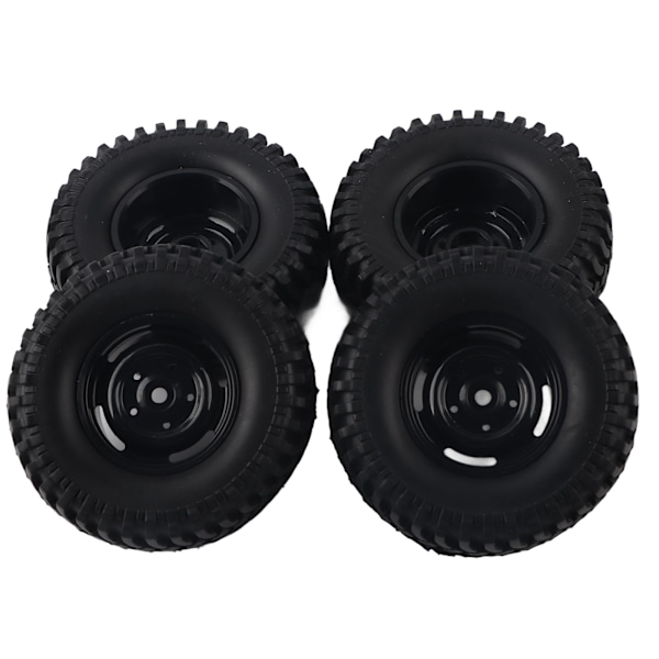 4 st 100 mm plast 1,9 tum fälg gummi fram och bak däck set för 1/10 RC Crawler bil