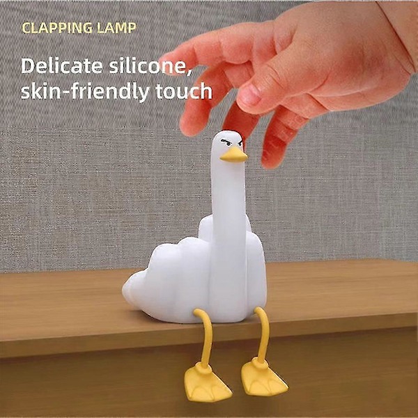 Sød Ande Natlampe, Lysende Langfinger Ande Silikone Squishy Lampe