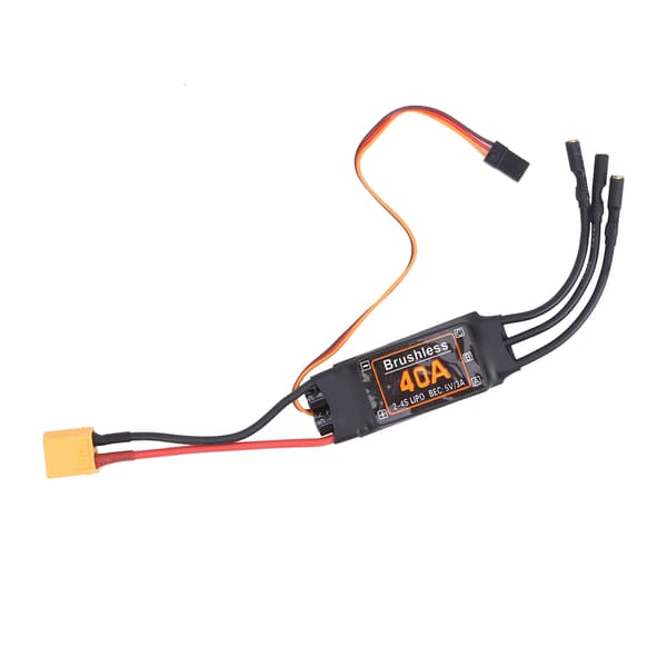 40A harjaton ESC-nopeudensäädin 5V/3A BEC-ulostulo RC-drone-lentokoneiden lisävarusteille