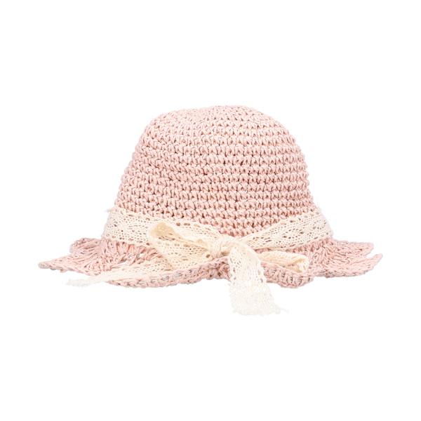 Baby Solbeskyttelse Halmhatt Barn Sommer Strand Pustende Justerbar Bøttehatt B/52cm