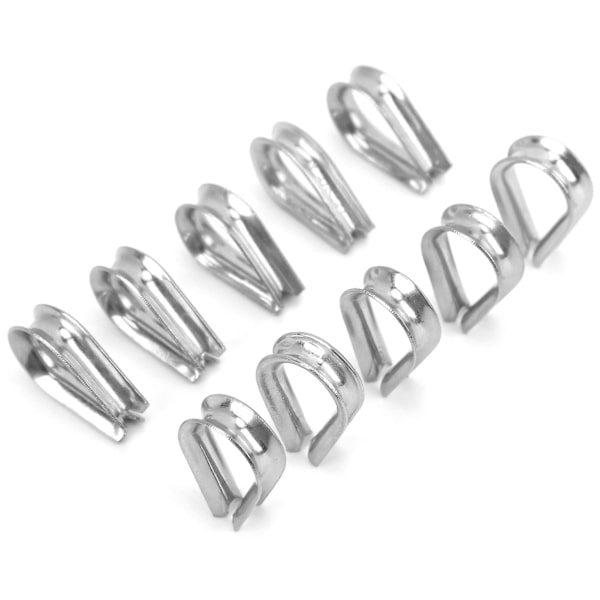 3MM rustfrit stål Marine Wire Reb Klemmer Kabel Beskyttende Ring Fingerbøl Klemmer