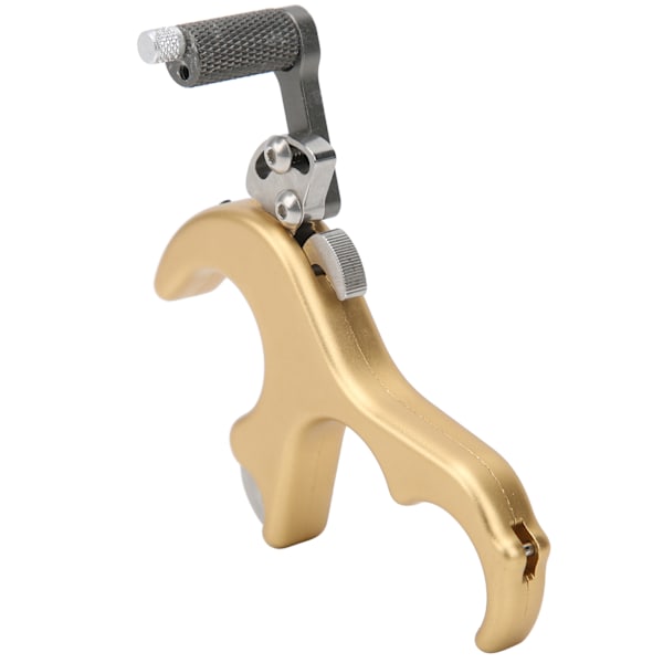 Aluminiumlegering bågskytteutlösningshjälpmedel fingergrepp justerbar avtryckare tumme bågutlösning guld