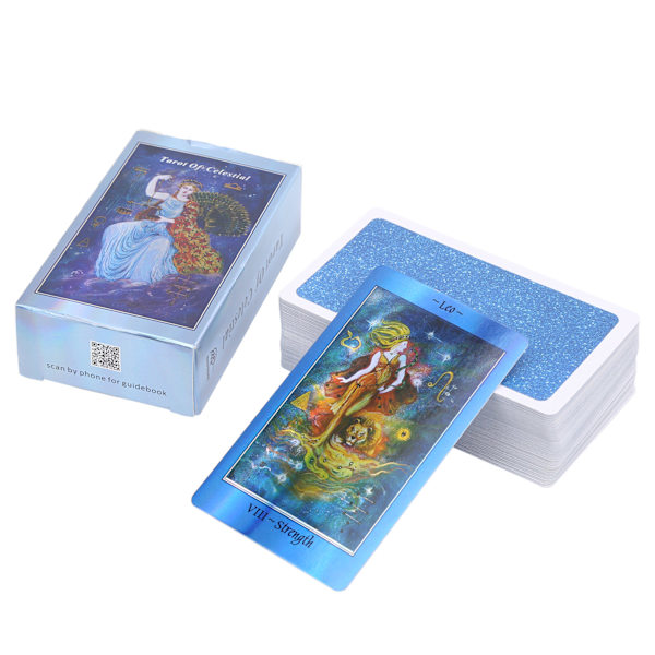 Hologram Papir Tarot Kort Dæk Engelsk Sprog Familie Interaktivt Brætspil