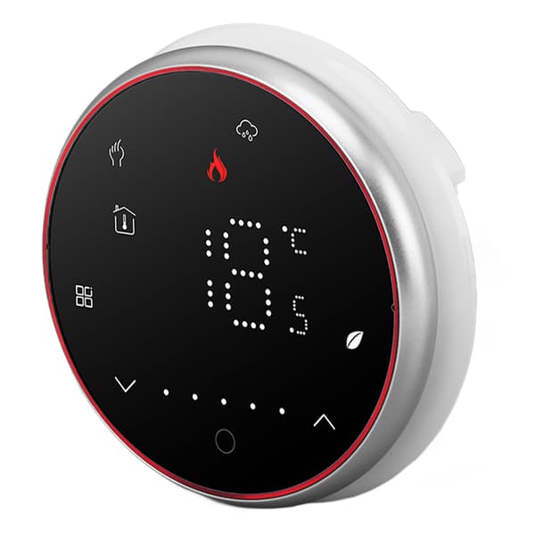 Trådløs Smart Termostat Programmerbar Smart Hjem Termostat til Kedelopvarmning AC95‑240V Rund Base Sort