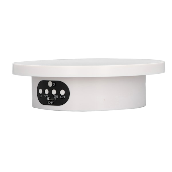 Roterande displaystativ 16 cm vit fjärrkontroll lågbrus elektrisk 360 graders skivspelare displaystativ