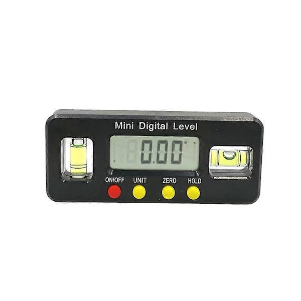 Elektronisk Vattenpass, Digital Vinkelmätare Inclinometer, Med Display, Med Magnetisk Bas, Hög Noggrannhet, Med Läshållningsdisplay Och Flipfunktion. Svart