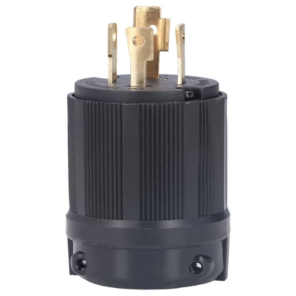 Låseplugg PA66 plast messing 4-hulls generatorpluggkontakt for tørketromler 30A 277 480V