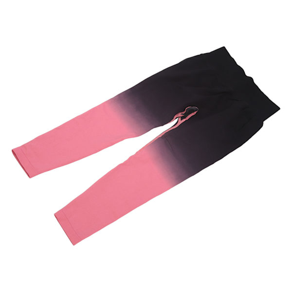 Butt Lifting Yoga Bukser Hurtigtørrende Højtaljede Yoga Leggings til Kvinder Dame Gradient Sort Pink