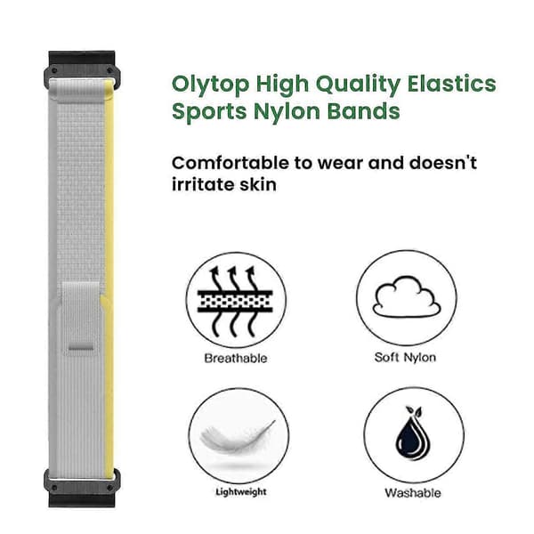 Til Garmin Forerunner 965/955/945/935 22mm Urrem Trail Loop Justerbar Nylonrem Flerfarvet Multicolor Style C