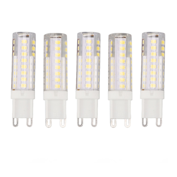 5 kpl 7 W himmennettävää G9 LED-lamppua, LED-valolamppu, energiansäästöinen valonlähde, G9-kaksinapainen lamppu, 220 V